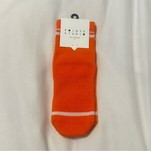 Orange Pilates Grip Socks